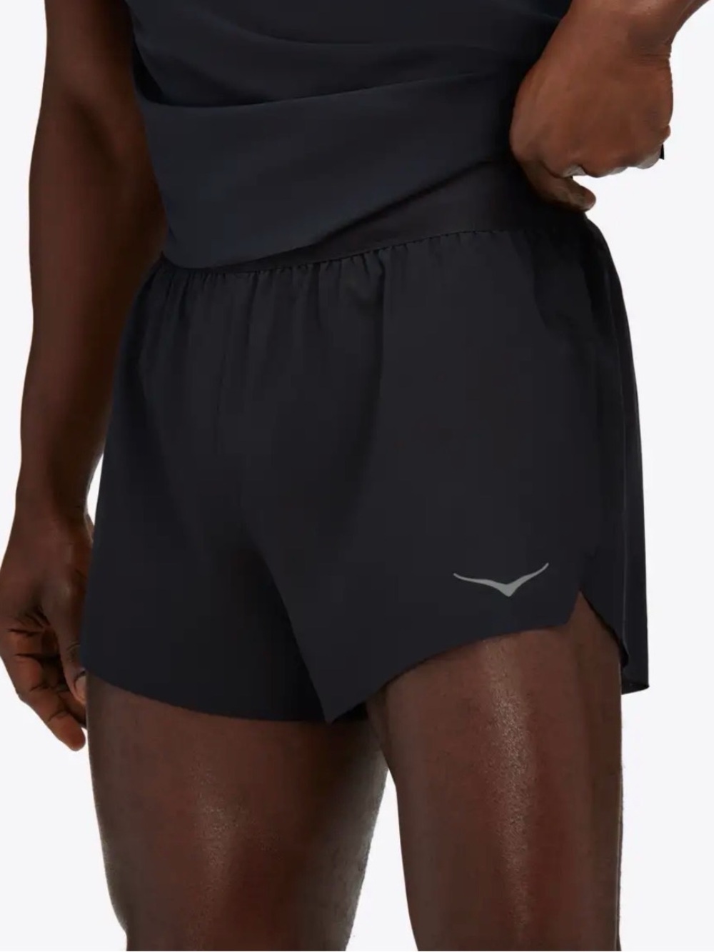 Brand New HOKA Men's Black Glide 5" Running Shorts with Brief Size M